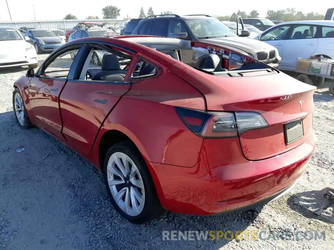 3 Photograph of a damaged car 5YJ3E1EB3NF144195 TESLA MODEL 3 2022