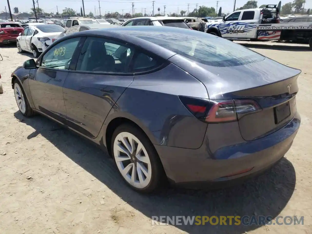 3 Photograph of a damaged car 5YJ3E1EB3NF145184 TESLA MODEL 3 2022