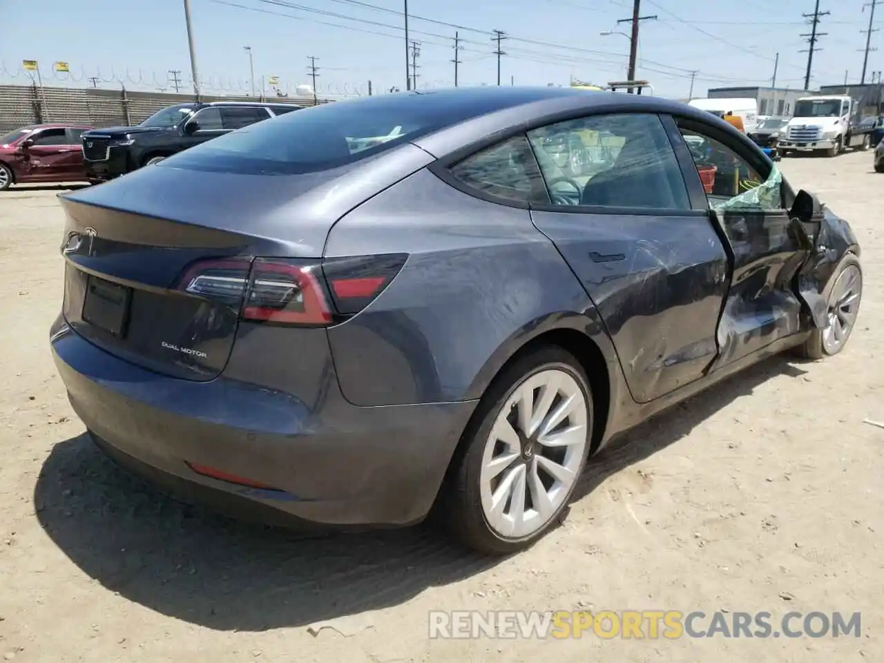 4 Photograph of a damaged car 5YJ3E1EB3NF145184 TESLA MODEL 3 2022