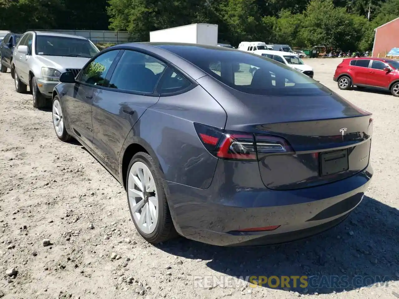 3 Photograph of a damaged car 5YJ3E1EB3NF164334 TESLA MODEL 3 2022