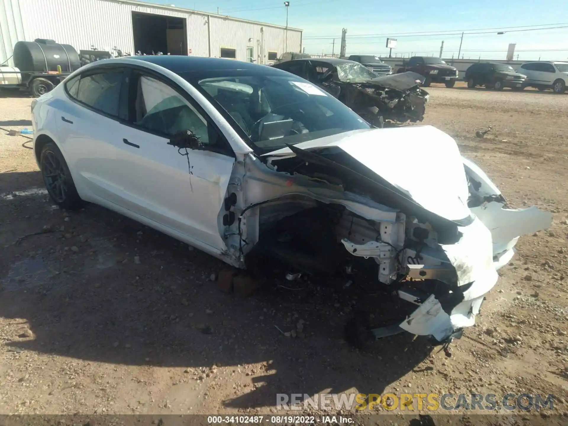 1 Photograph of a damaged car 5YJ3E1EB3NF173583 TESLA MODEL 3 2022