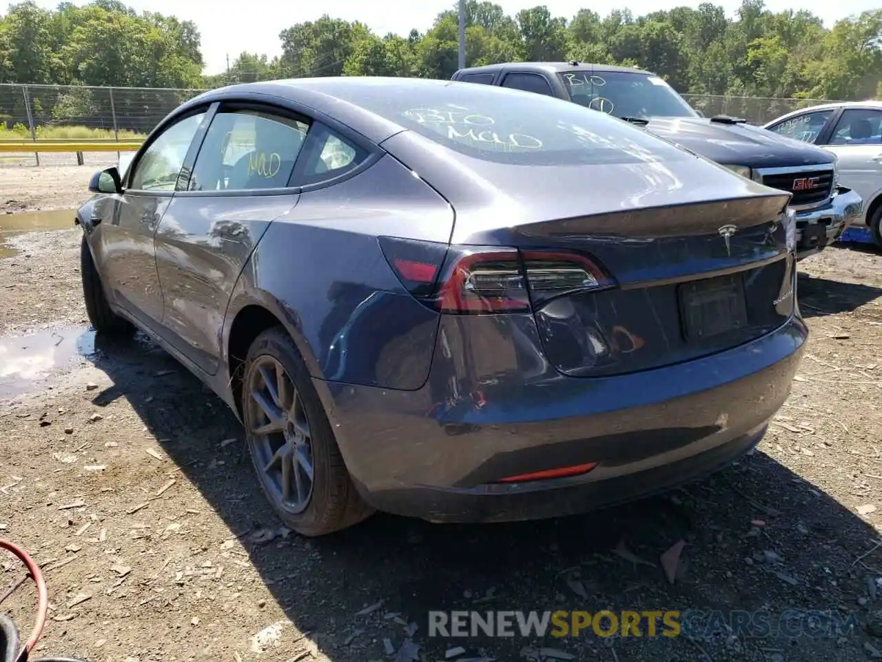 3 Photograph of a damaged car 5YJ3E1EB3NF174846 TESLA MODEL 3 2022