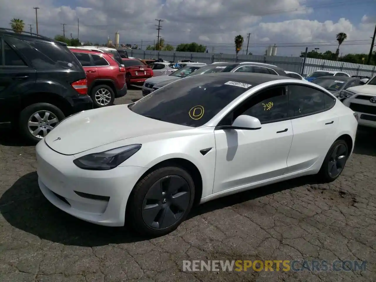 2 Photograph of a damaged car 5YJ3E1EB3NF178220 TESLA MODEL 3 2022