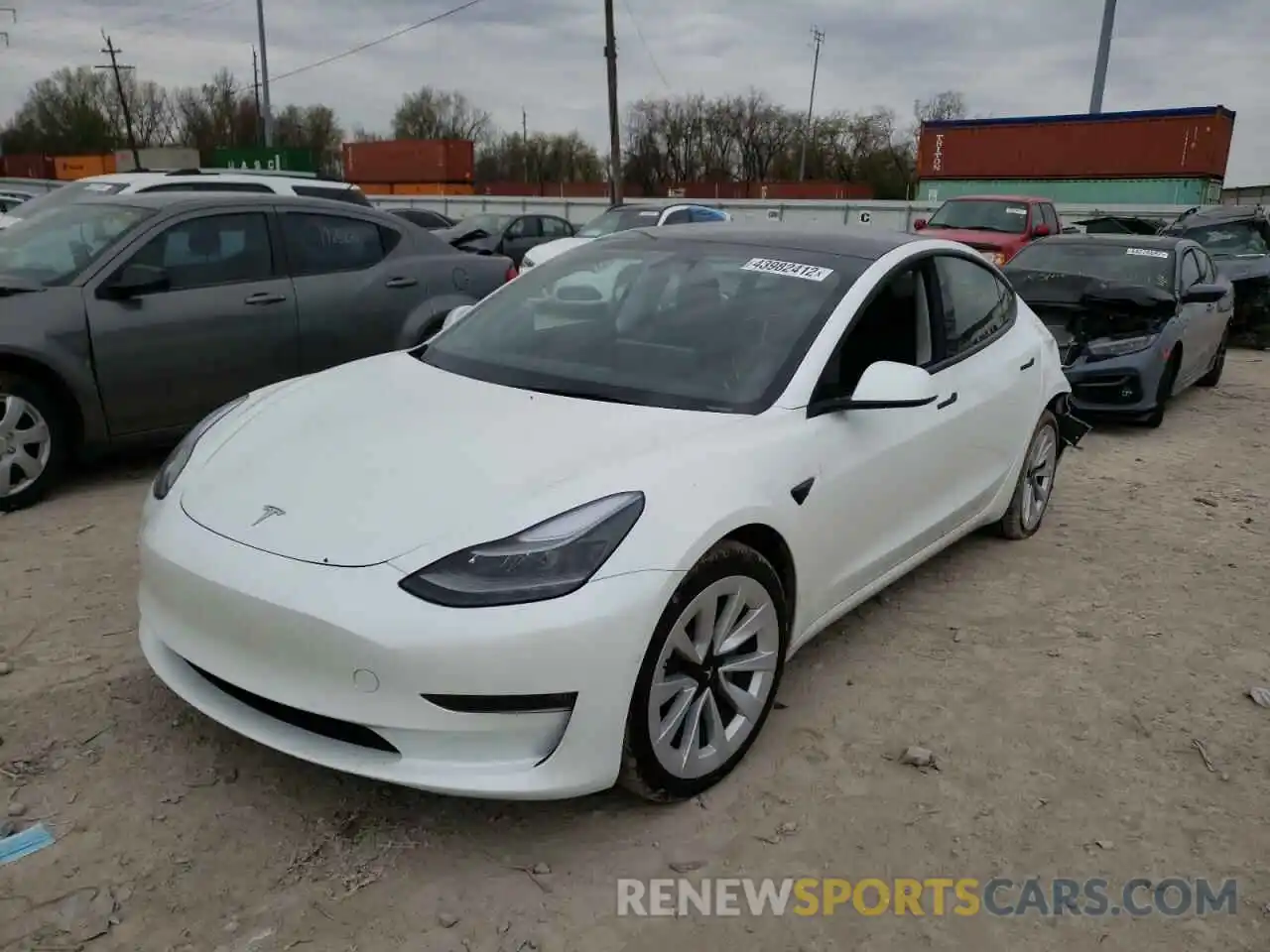 2 Фотография поврежденного автомобиля 5YJ3E1EB3NF181621 TESLA MODEL 3 2022