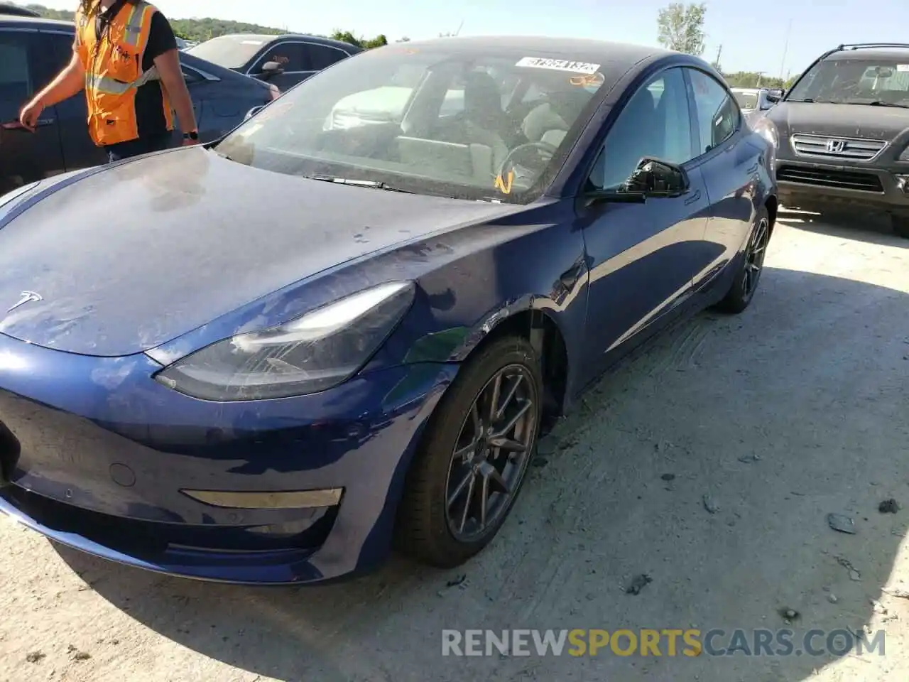 9 Photograph of a damaged car 5YJ3E1EB3NF190903 TESLA MODEL 3 2022