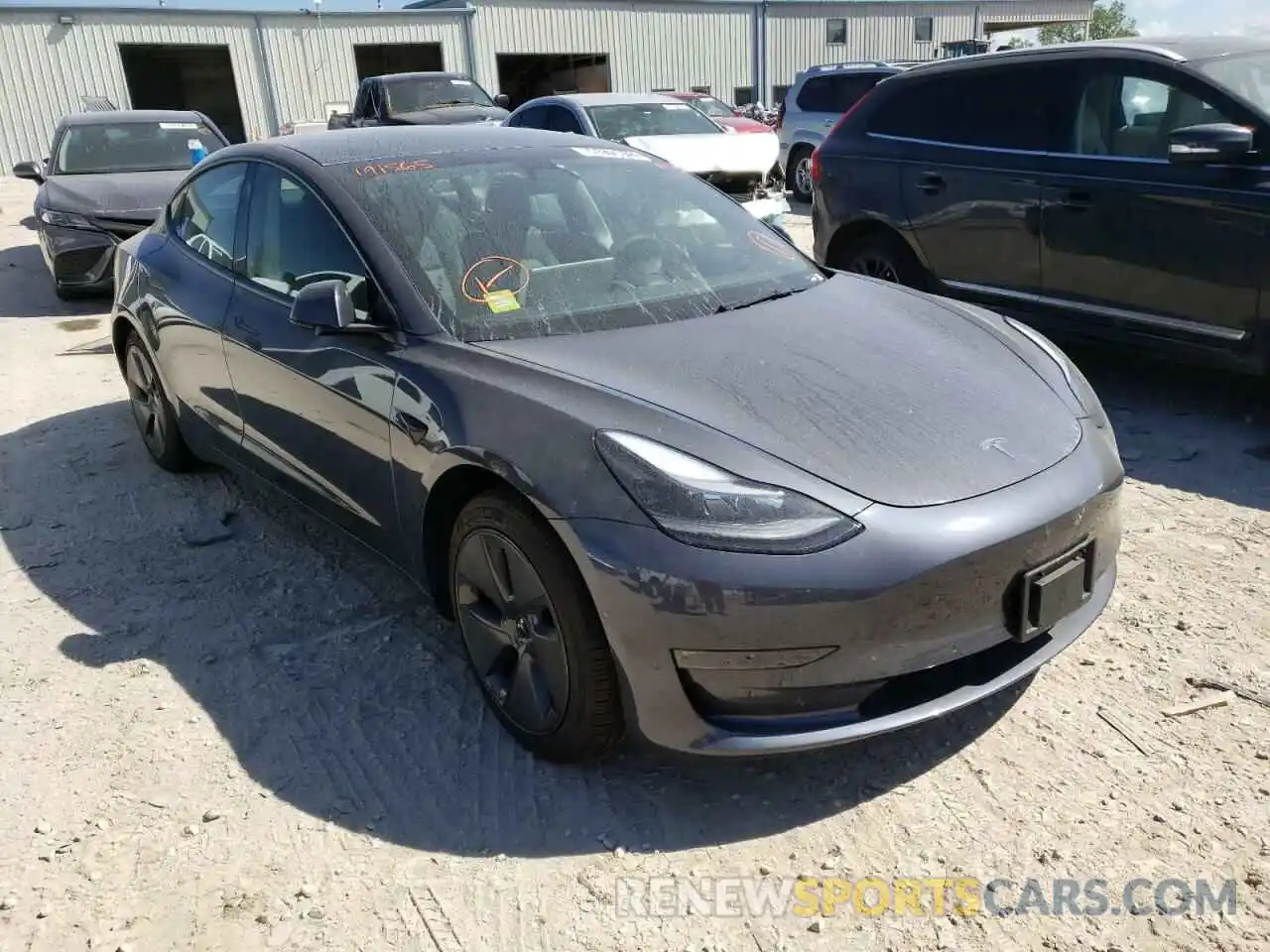 1 Photograph of a damaged car 5YJ3E1EB3NF191565 TESLA MODEL 3 2022