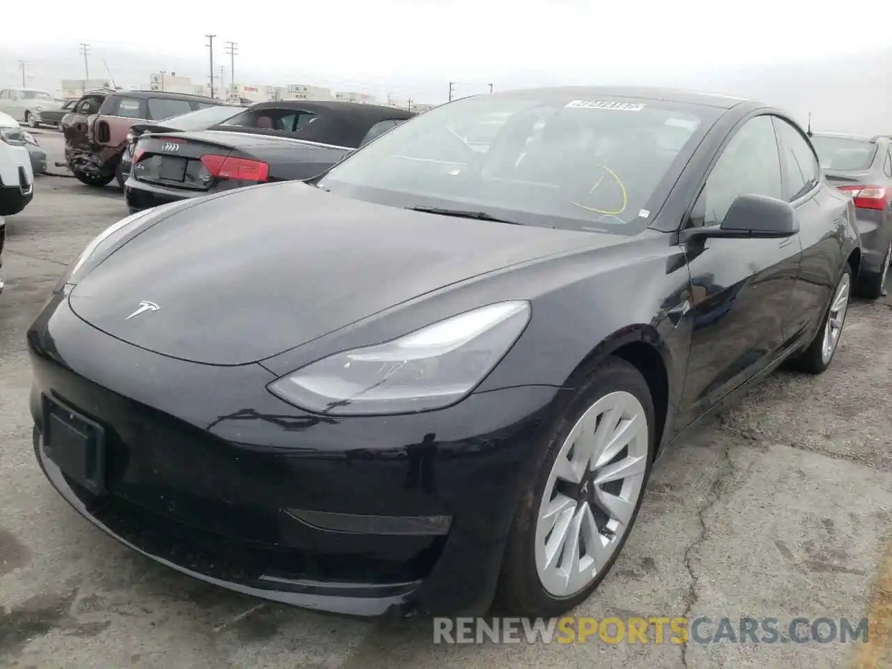 2 Photograph of a damaged car 5YJ3E1EB3NF192277 TESLA MODEL 3 2022