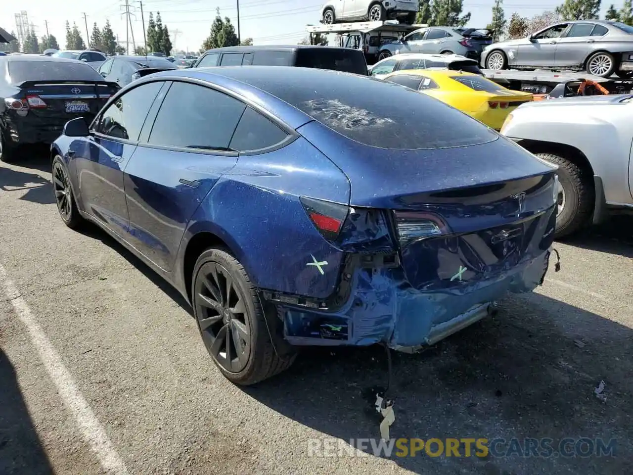 3 Photograph of a damaged car 5YJ3E1EB3NF192862 TESLA MODEL 3 2022