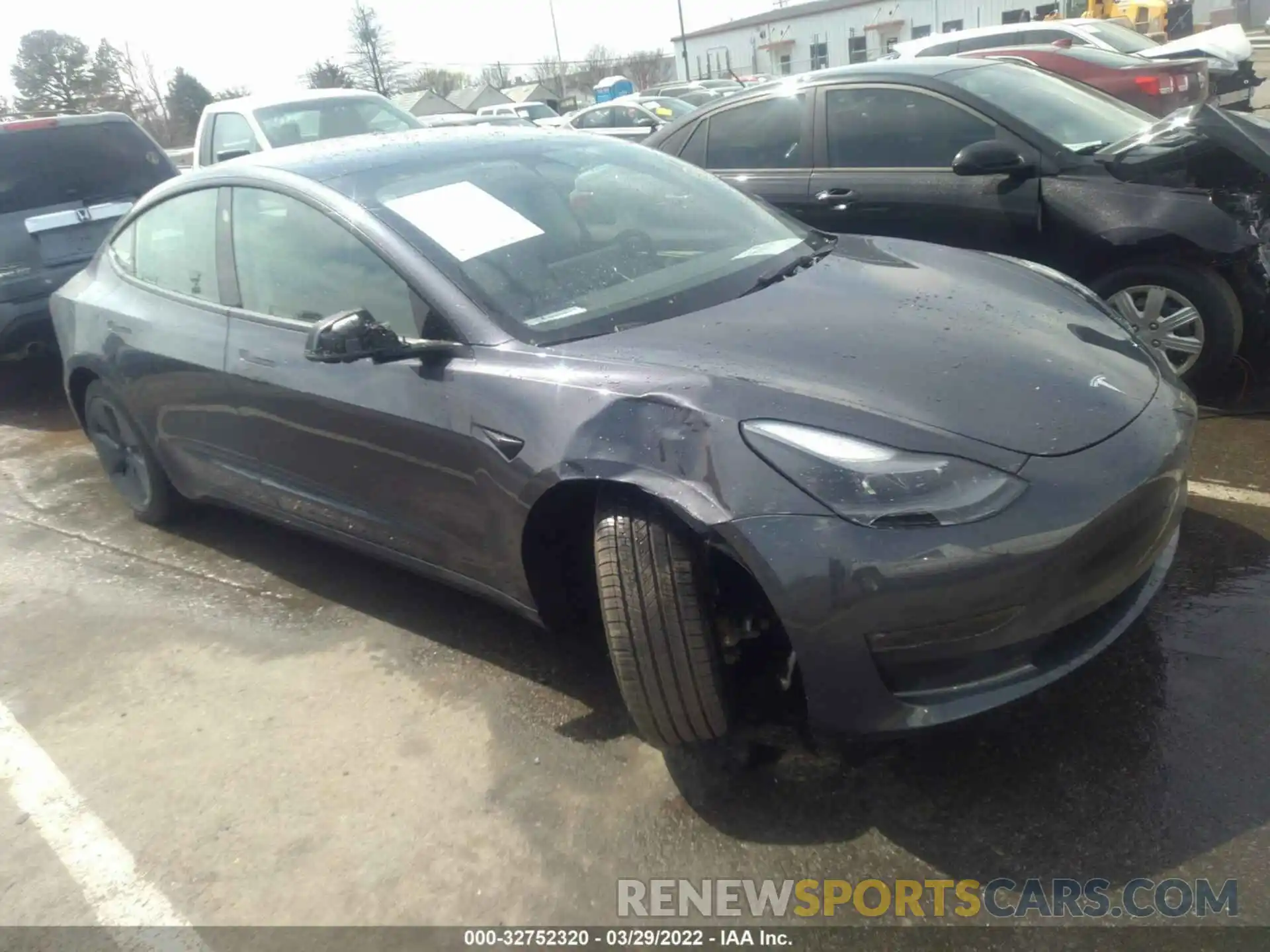 1 Photograph of a damaged car 5YJ3E1EB3NF194093 TESLA MODEL 3 2022