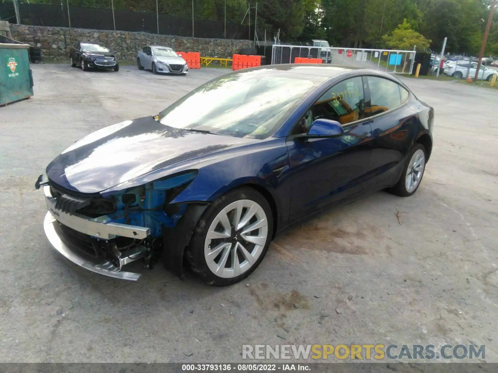 2 Фотография поврежденного автомобиля 5YJ3E1EB3NF231644 TESLA MODEL 3 2022