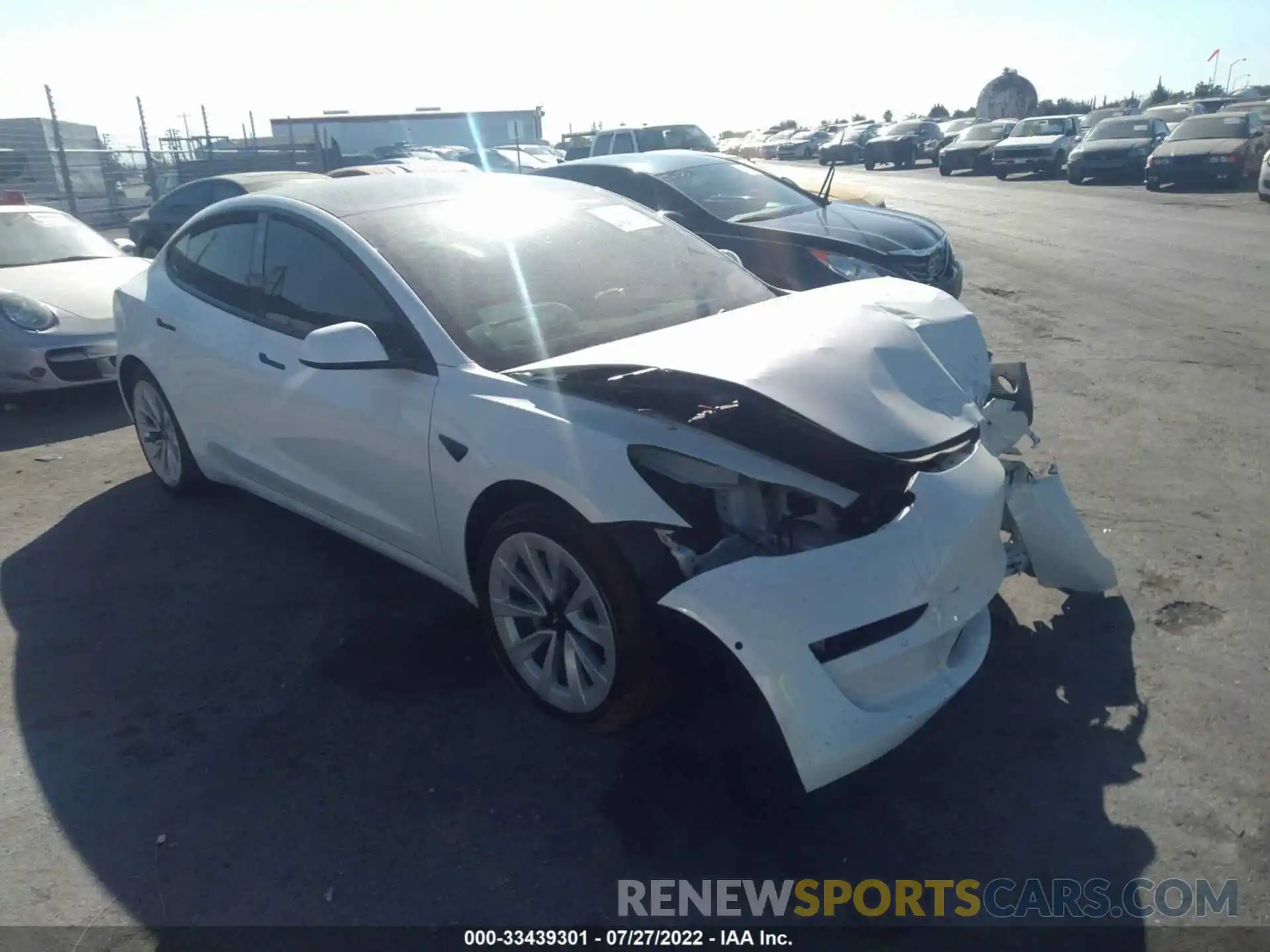 1 Photograph of a damaged car 5YJ3E1EB3NF250145 TESLA MODEL 3 2022