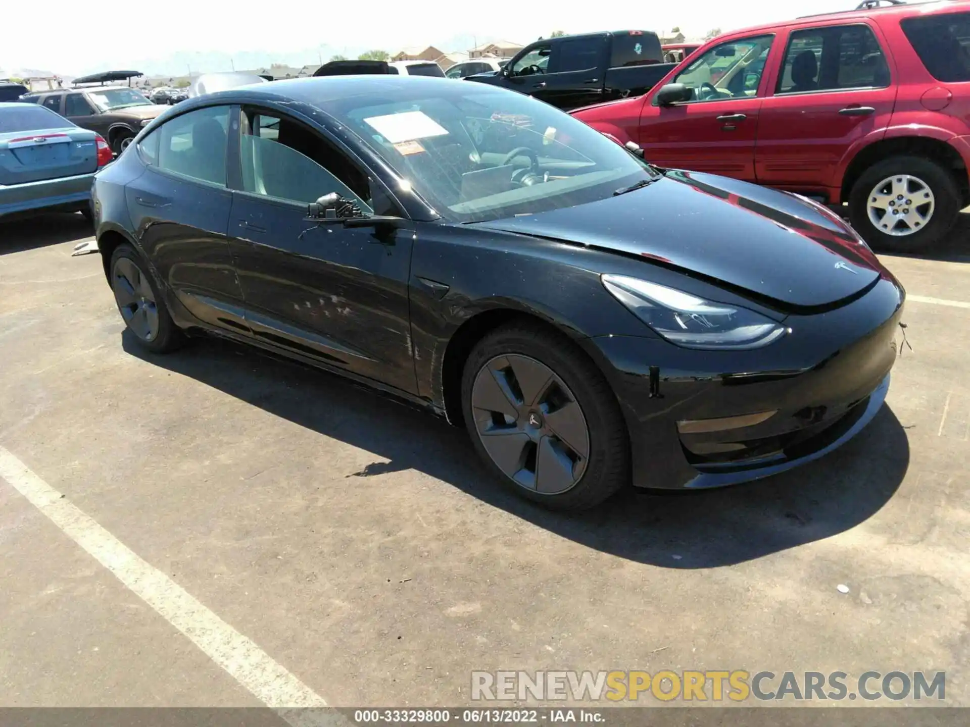 1 Photograph of a damaged car 5YJ3E1EB3NF256818 TESLA MODEL 3 2022