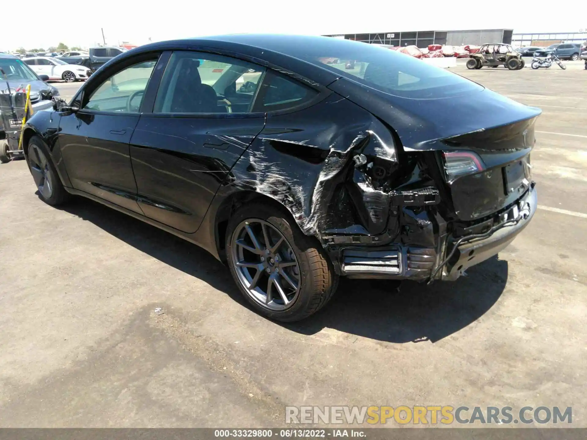 3 Photograph of a damaged car 5YJ3E1EB3NF256818 TESLA MODEL 3 2022