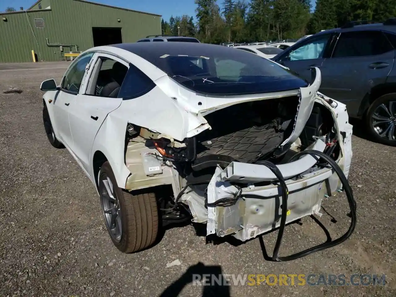 3 Photograph of a damaged car 5YJ3E1EB3NF260156 TESLA MODEL 3 2022