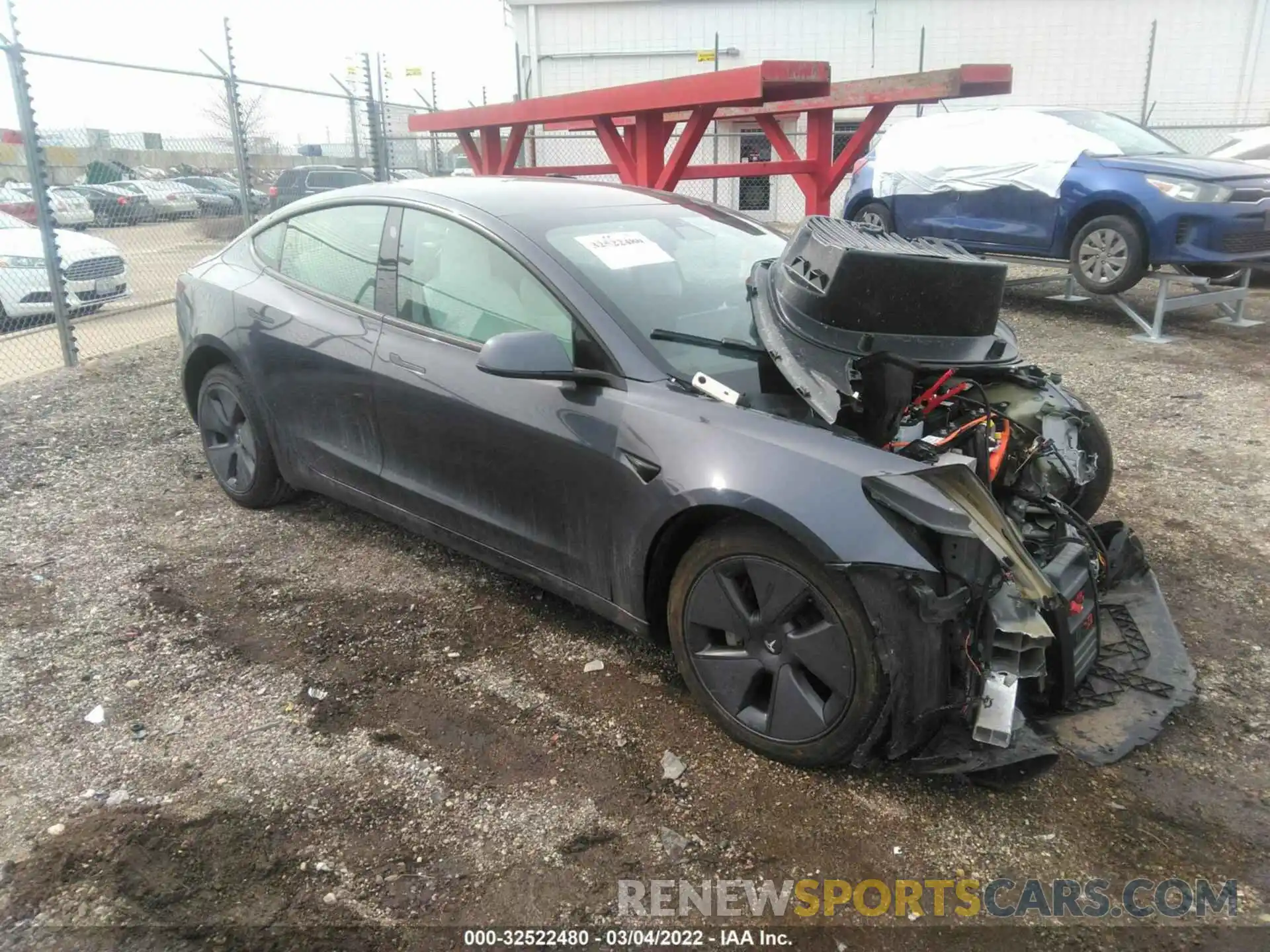 1 Фотография поврежденного автомобиля 5YJ3E1EB4NF114641 TESLA MODEL 3 2022