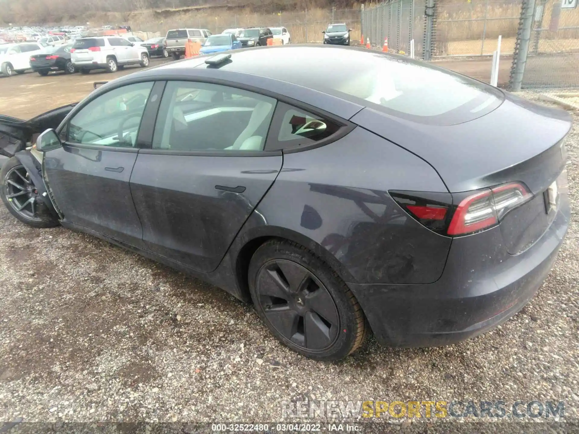 3 Photograph of a damaged car 5YJ3E1EB4NF114641 TESLA MODEL 3 2022