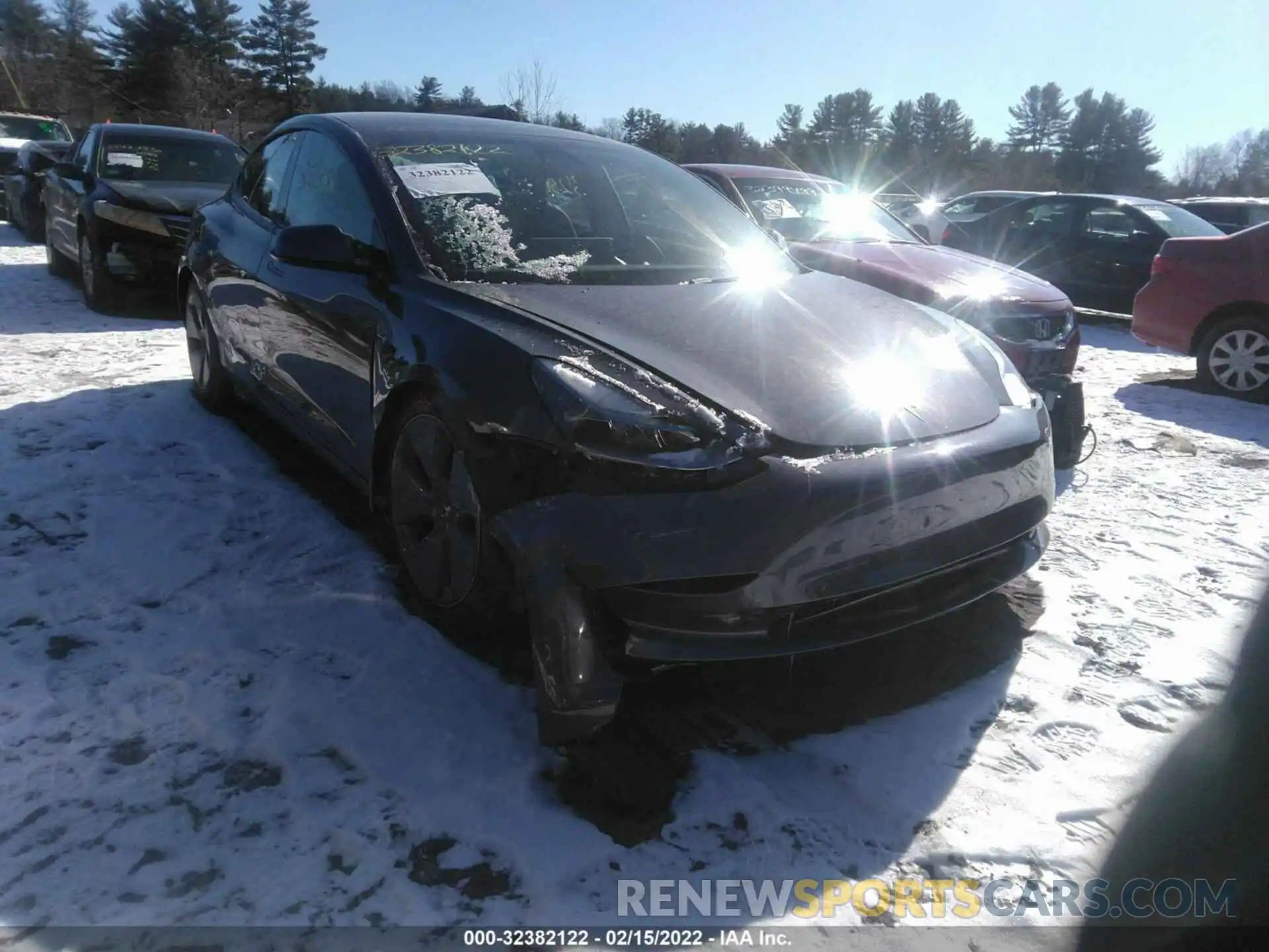 1 Photograph of a damaged car 5YJ3E1EB4NF120830 TESLA MODEL 3 2022