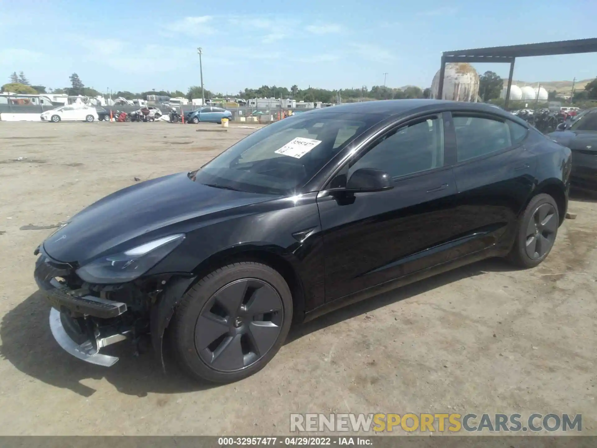 2 Photograph of a damaged car 5YJ3E1EB4NF124988 TESLA MODEL 3 2022