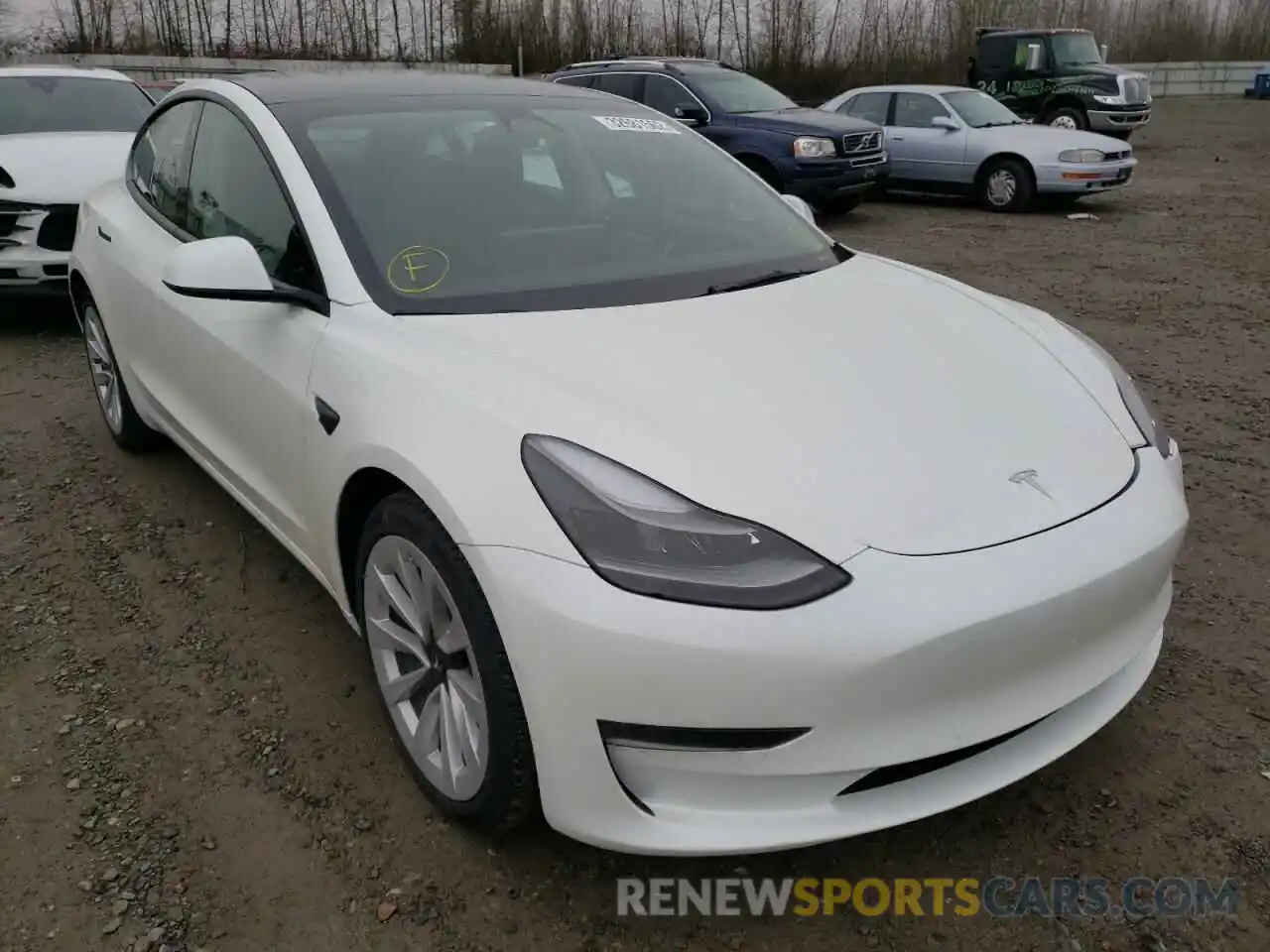 1 Photograph of a damaged car 5YJ3E1EB4NF127664 TESLA MODEL 3 2022