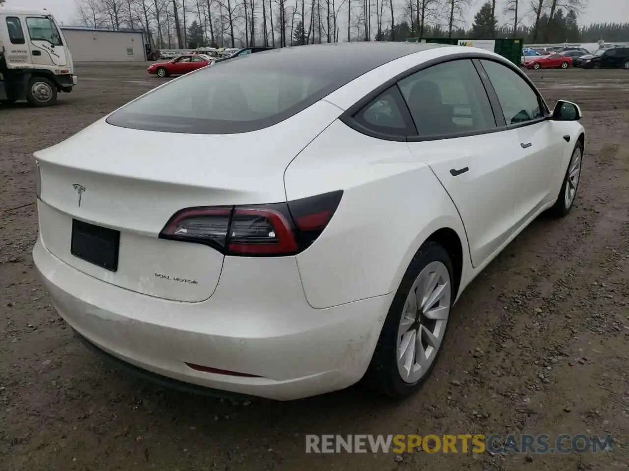 4 Photograph of a damaged car 5YJ3E1EB4NF127664 TESLA MODEL 3 2022