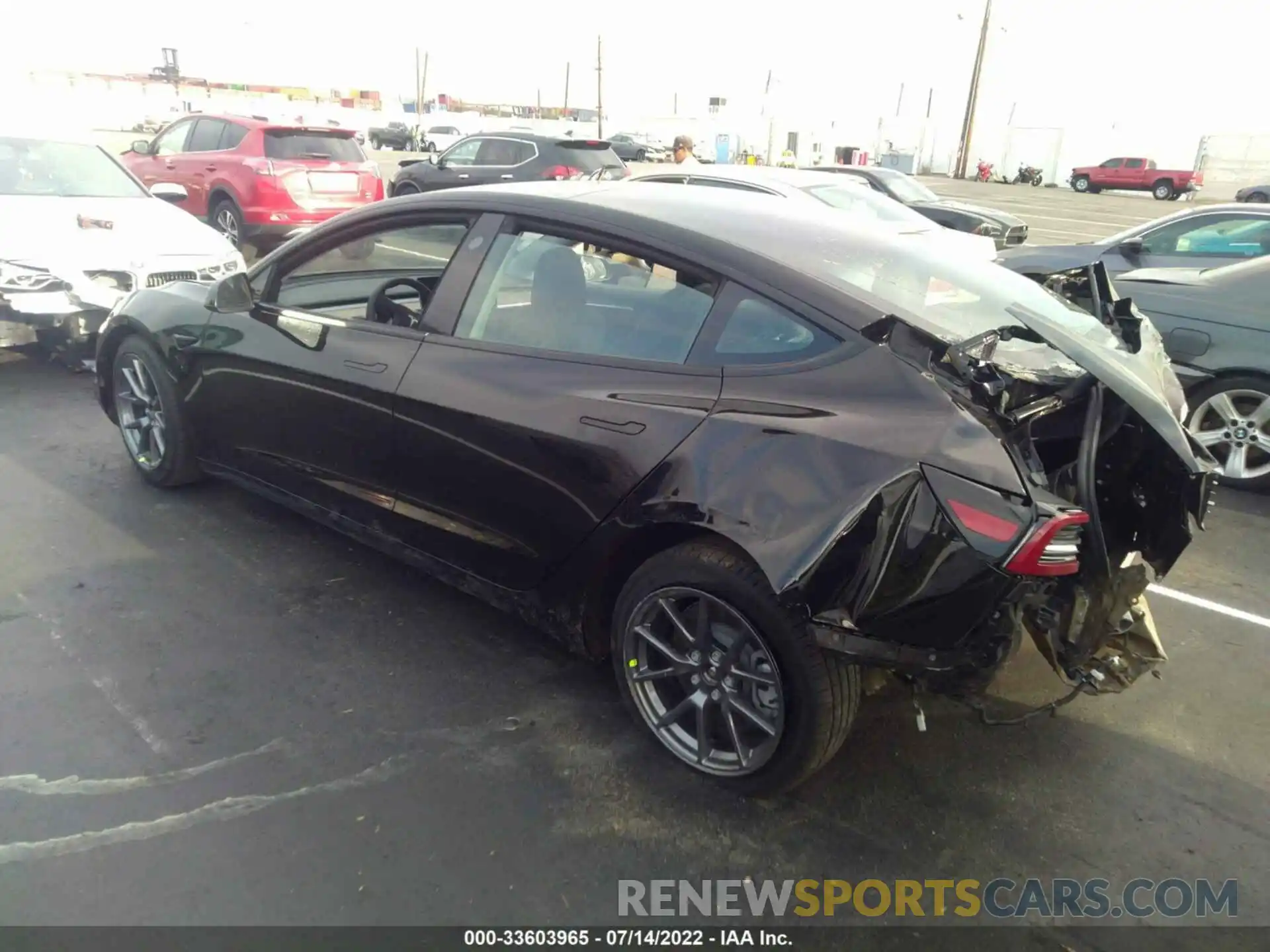 3 Photograph of a damaged car 5YJ3E1EB4NF127860 TESLA MODEL 3 2022