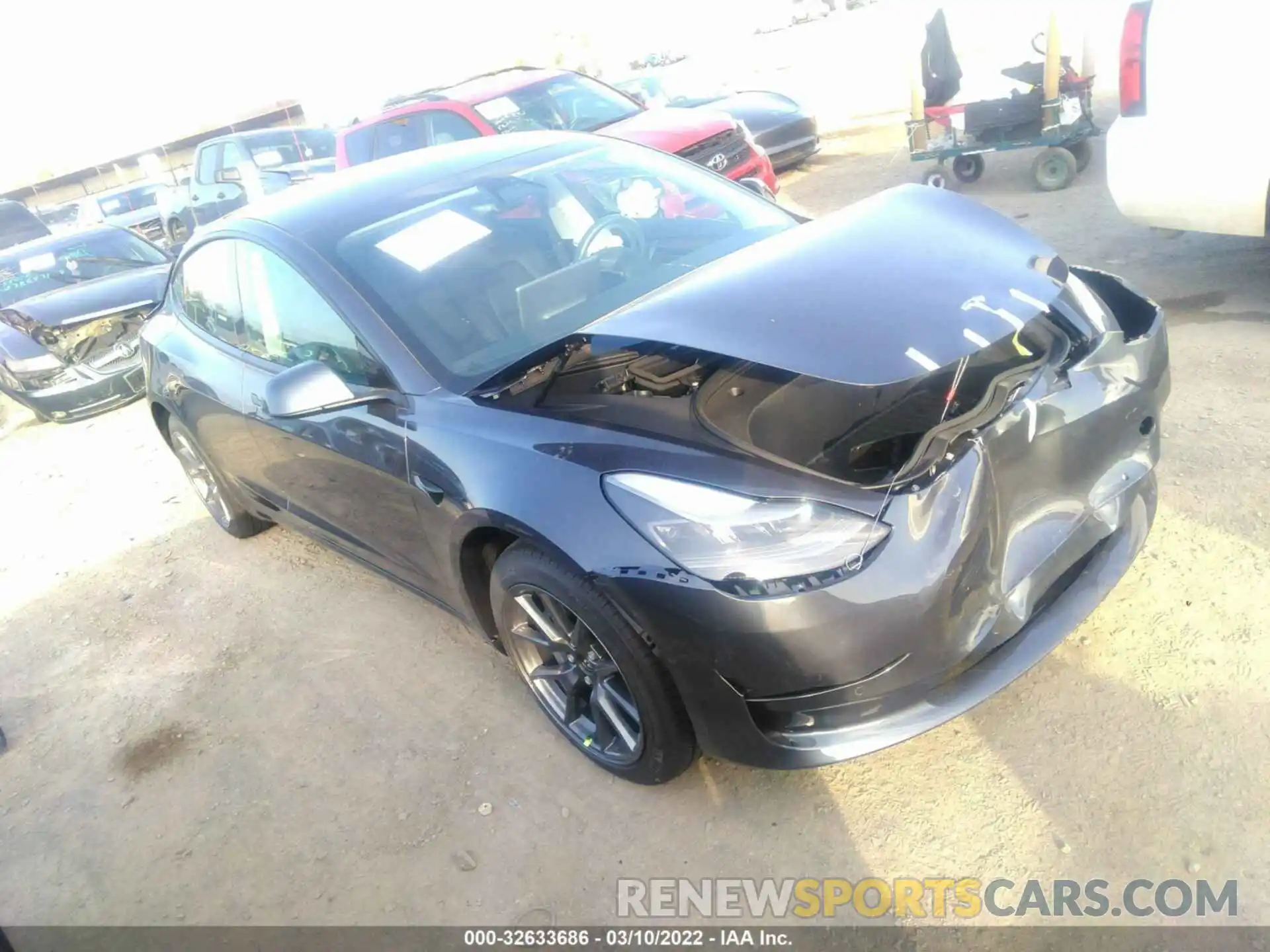 1 Photograph of a damaged car 5YJ3E1EB4NF130967 TESLA MODEL 3 2022