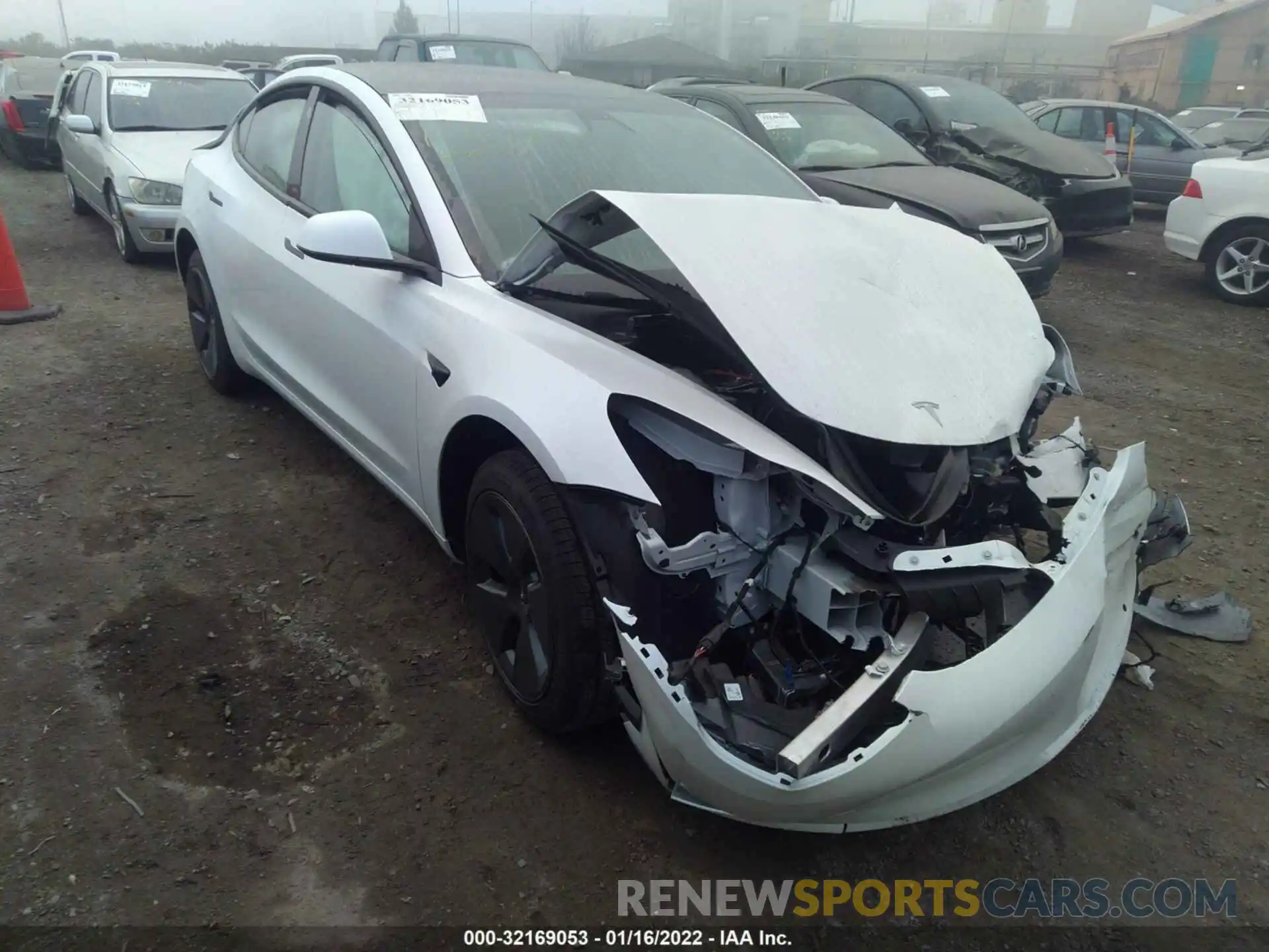 1 Photograph of a damaged car 5YJ3E1EB4NF138907 TESLA MODEL 3 2022