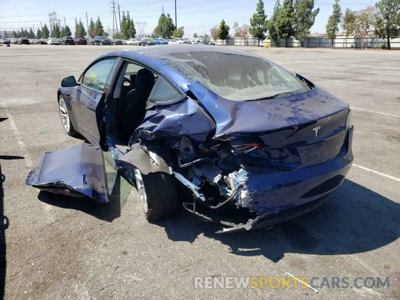 3 Photograph of a damaged car 5YJ3E1EB4NF144660 TESLA MODEL 3 2022