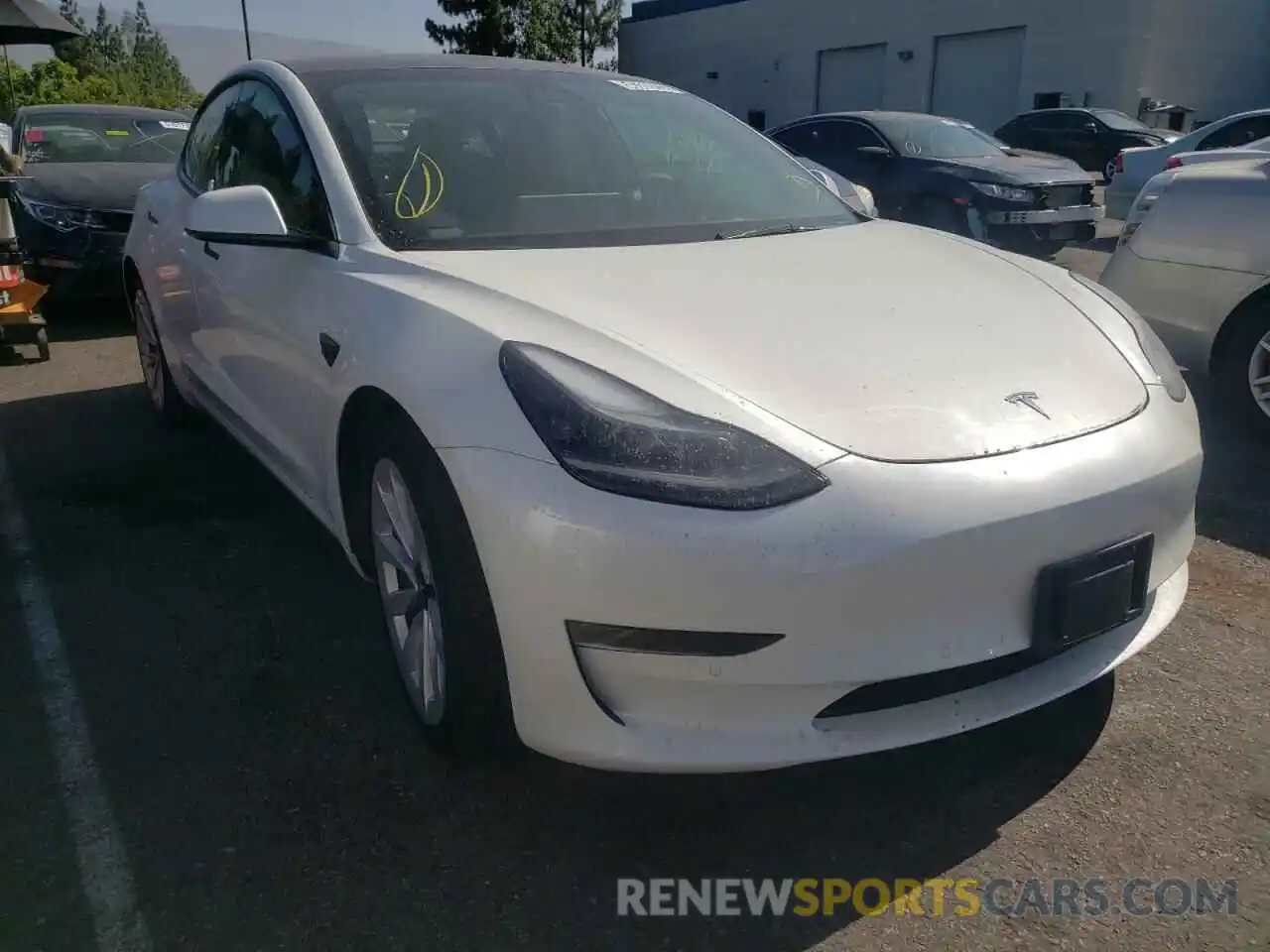 1 Photograph of a damaged car 5YJ3E1EB4NF145386 TESLA MODEL 3 2022