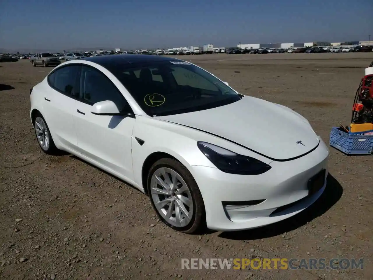 1 Photograph of a damaged car 5YJ3E1EB4NF145579 TESLA MODEL 3 2022