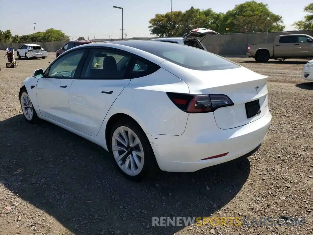 3 Photograph of a damaged car 5YJ3E1EB4NF145579 TESLA MODEL 3 2022