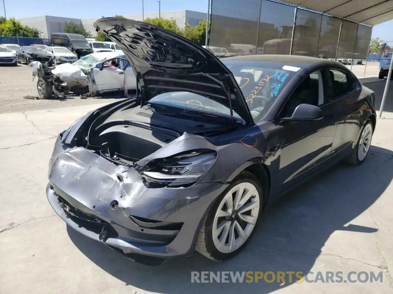 9 Photograph of a damaged car 5YJ3E1EB4NF145758 TESLA MODEL 3 2022