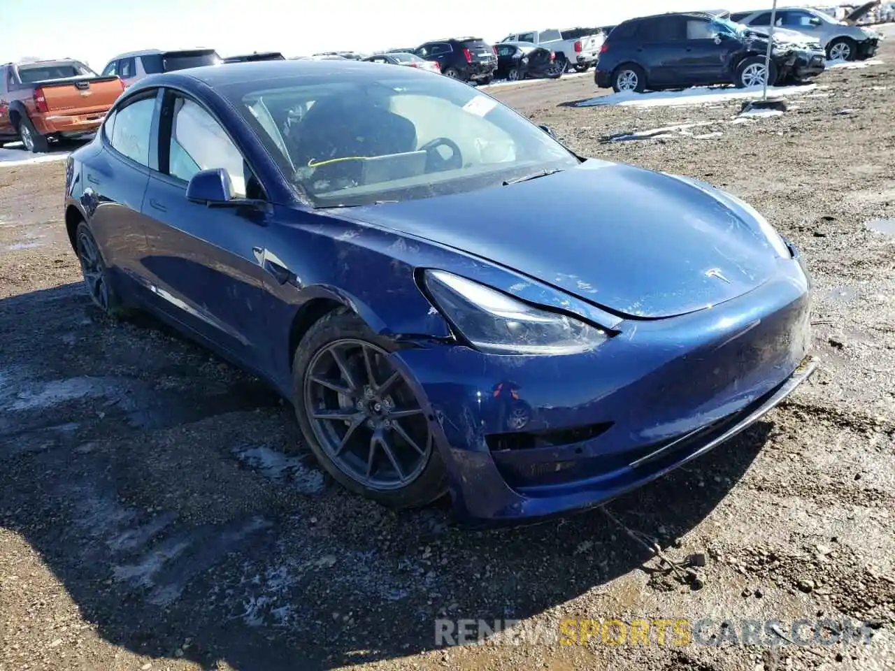 1 Photograph of a damaged car 5YJ3E1EB4NF167212 TESLA MODEL 3 2022