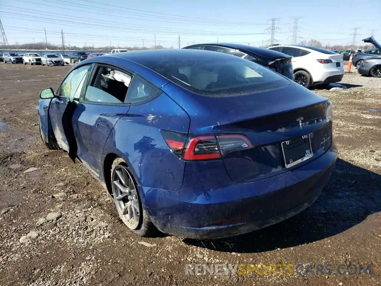 3 Фотография поврежденного автомобиля 5YJ3E1EB4NF167212 TESLA MODEL 3 2022