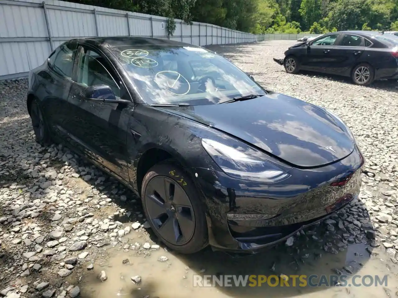 1 Photograph of a damaged car 5YJ3E1EB4NF171213 TESLA MODEL 3 2022