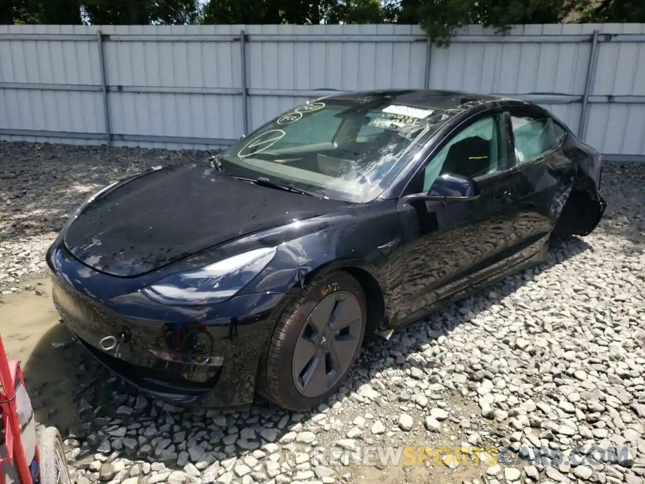 2 Photograph of a damaged car 5YJ3E1EB4NF171213 TESLA MODEL 3 2022