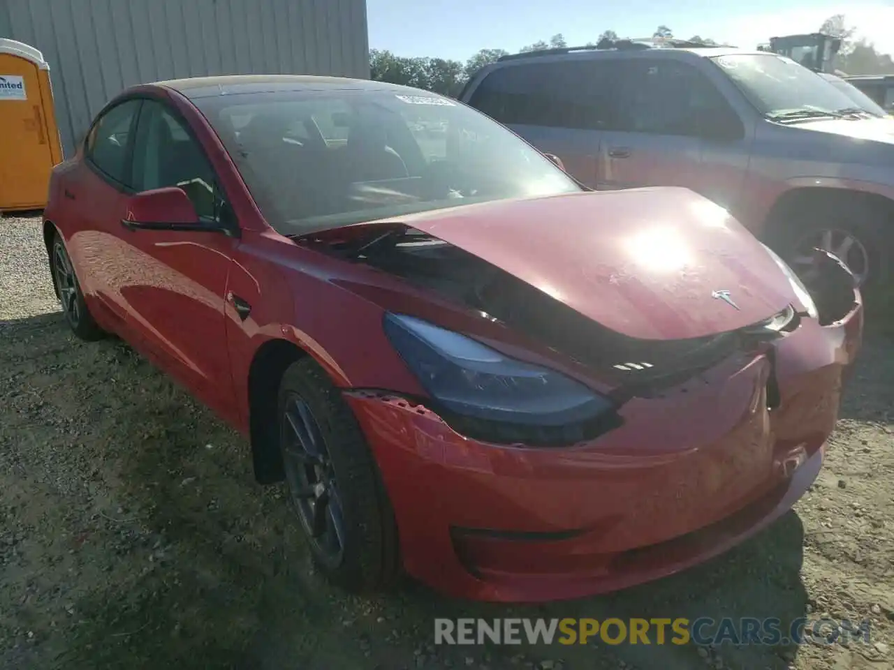 1 Photograph of a damaged car 5YJ3E1EB4NF171972 TESLA MODEL 3 2022