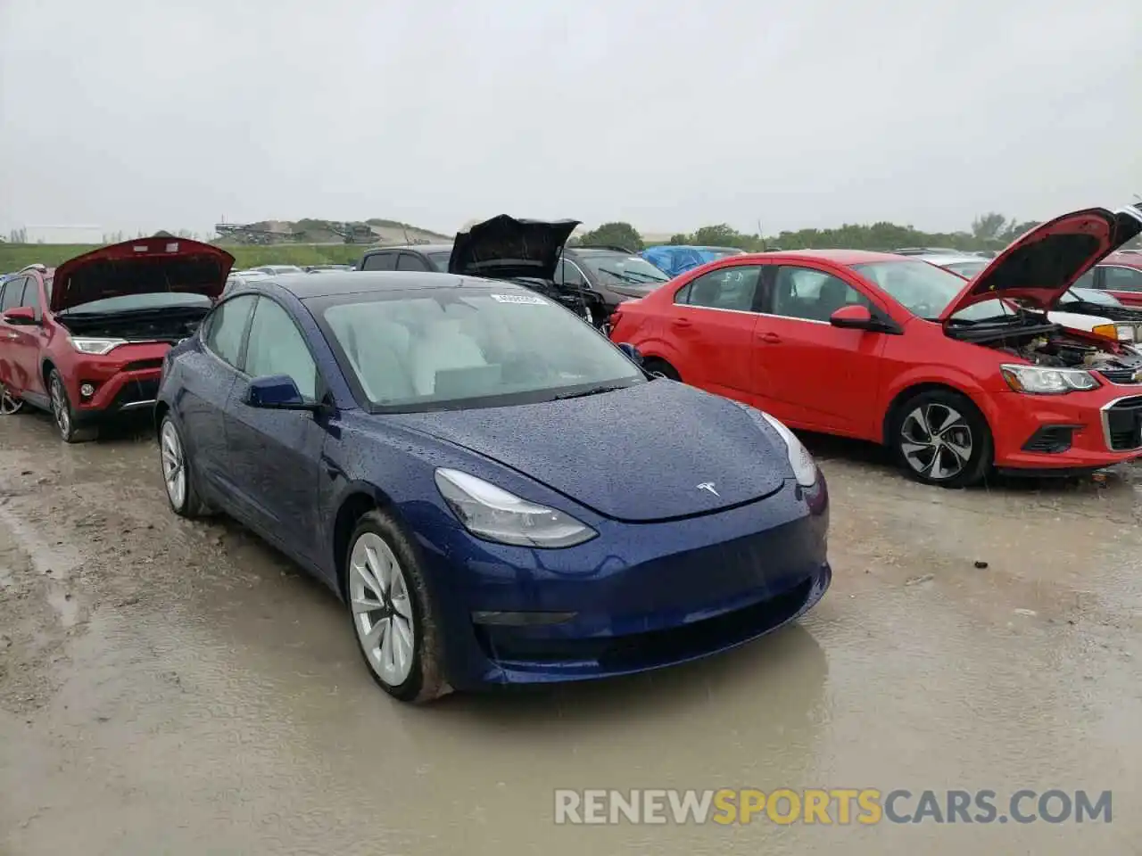 1 Photograph of a damaged car 5YJ3E1EB4NF180896 TESLA MODEL 3 2022