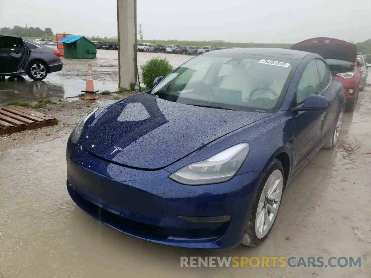 2 Photograph of a damaged car 5YJ3E1EB4NF180896 TESLA MODEL 3 2022