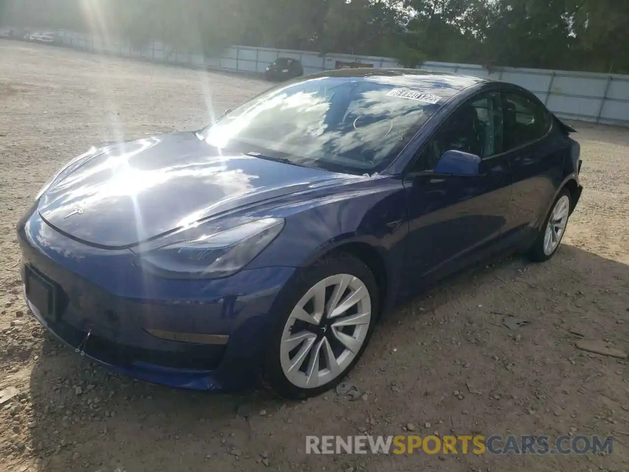 2 Photograph of a damaged car 5YJ3E1EB4NF185645 TESLA MODEL 3 2022