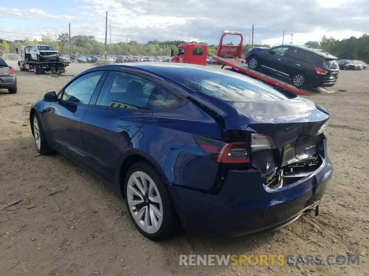 3 Photograph of a damaged car 5YJ3E1EB4NF185645 TESLA MODEL 3 2022