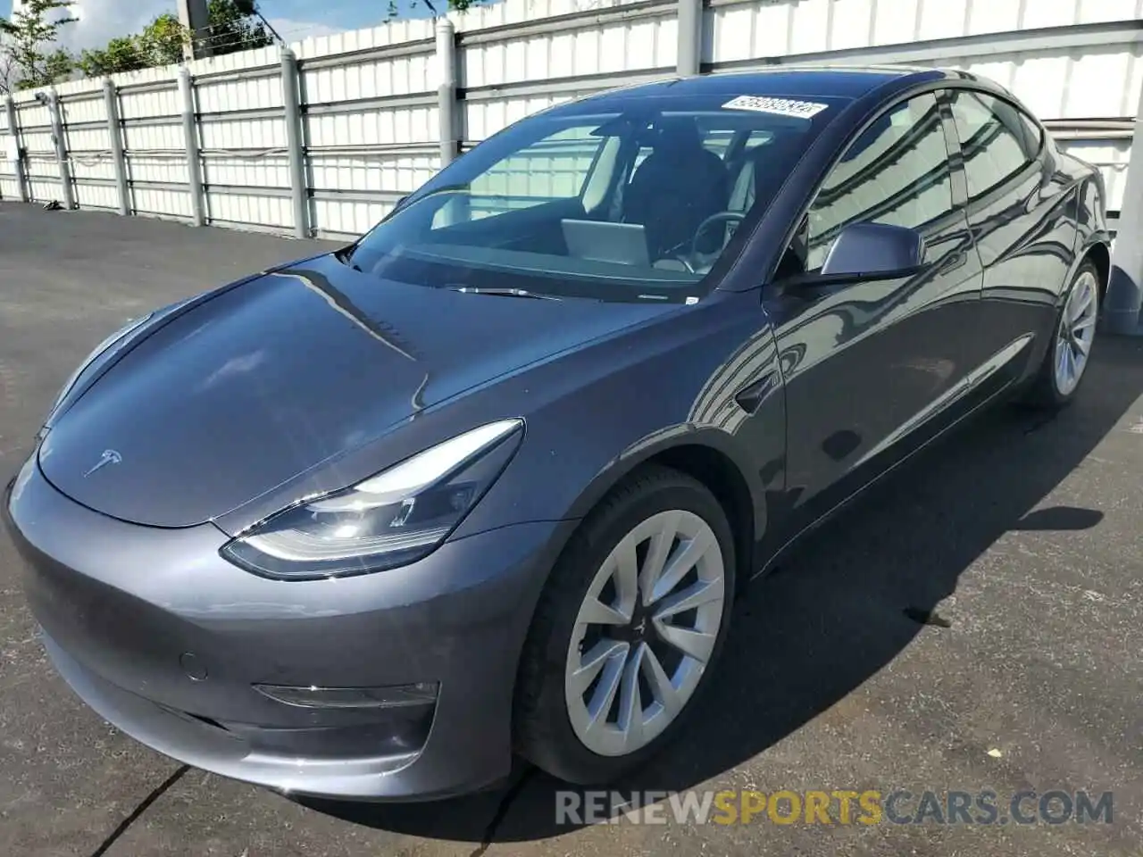 2 Photograph of a damaged car 5YJ3E1EB4NF187511 TESLA MODEL 3 2022