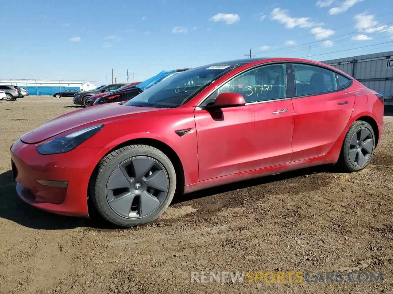 1 Photograph of a damaged car 5YJ3E1EB4NF190988 TESLA MODEL 3 2022