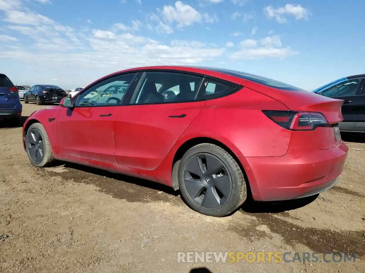 2 Photograph of a damaged car 5YJ3E1EB4NF190988 TESLA MODEL 3 2022