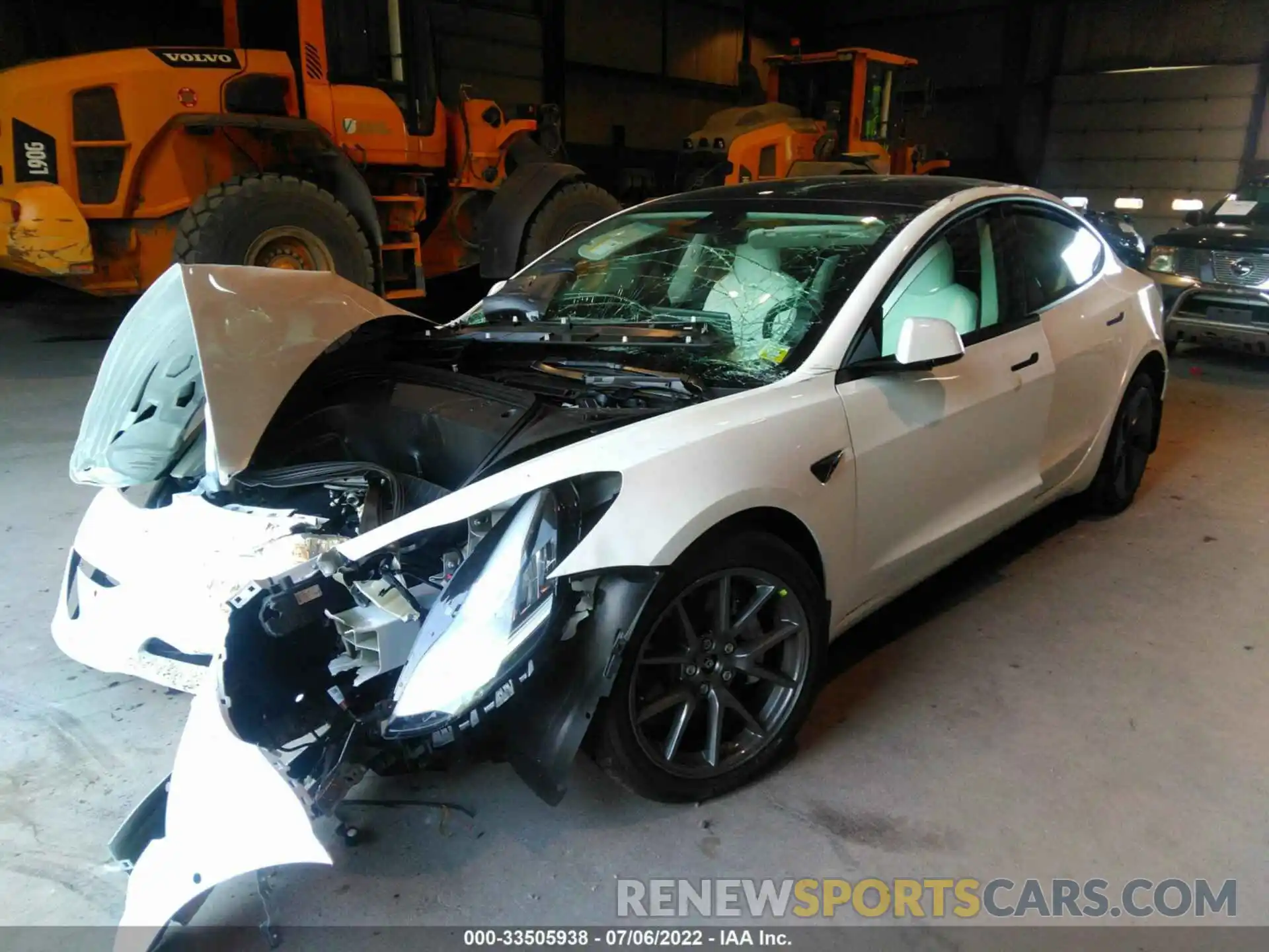 2 Photograph of a damaged car 5YJ3E1EB4NF243916 TESLA MODEL 3 2022