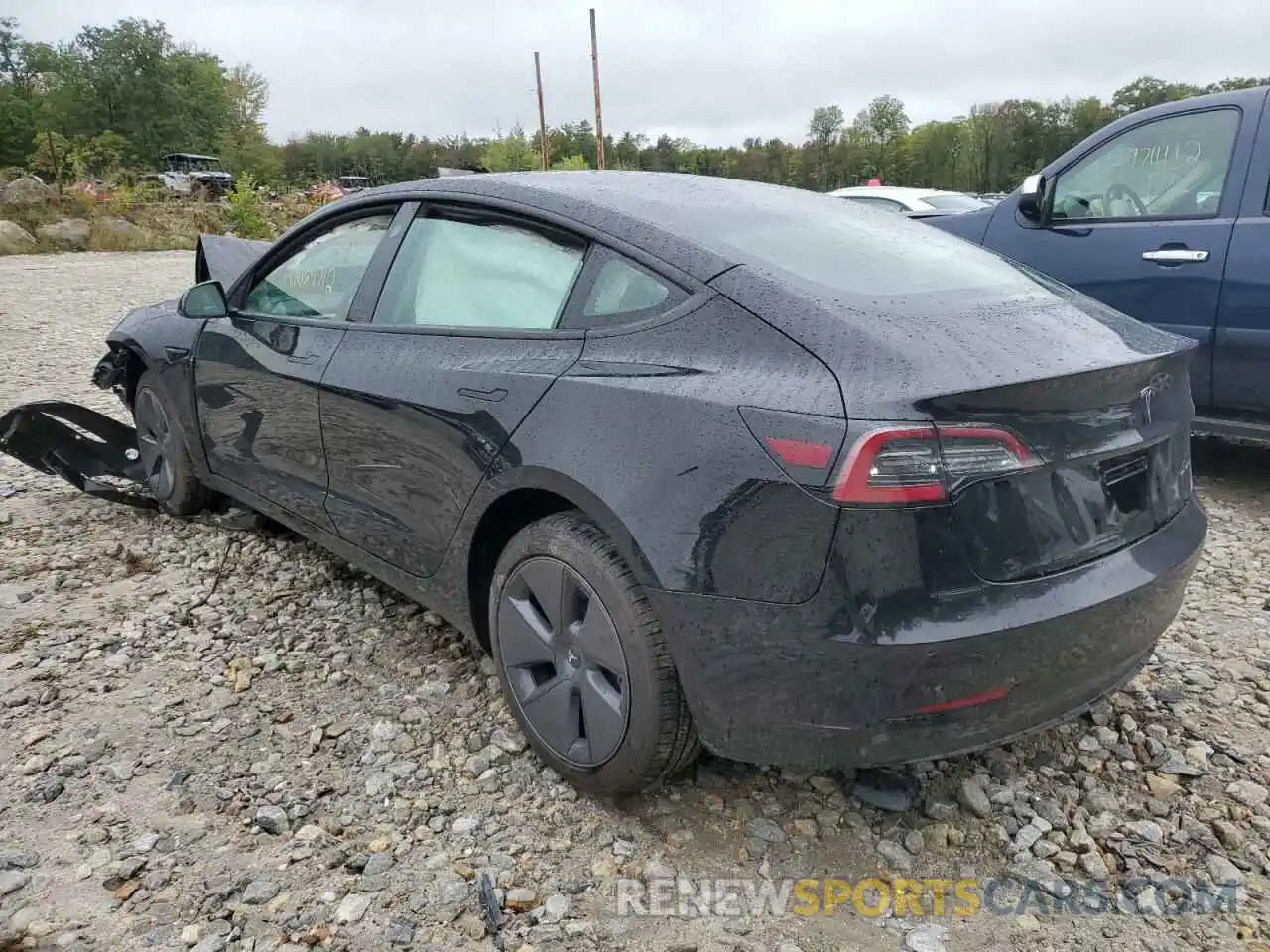 3 Photograph of a damaged car 5YJ3E1EB4NF264037 TESLA MODEL 3 2022