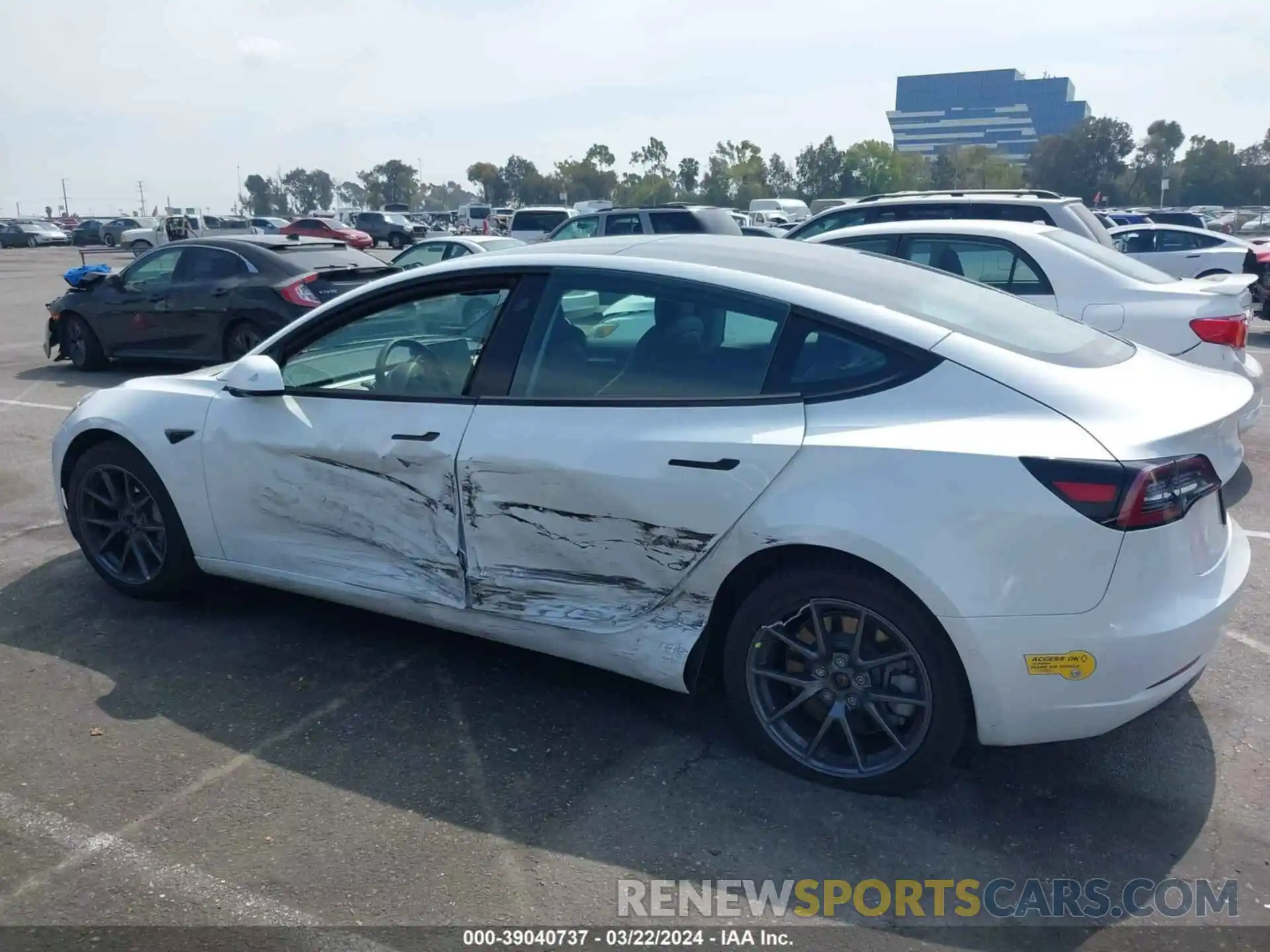 13 Photograph of a damaged car 5YJ3E1EB4NF271957 TESLA MODEL 3 2022