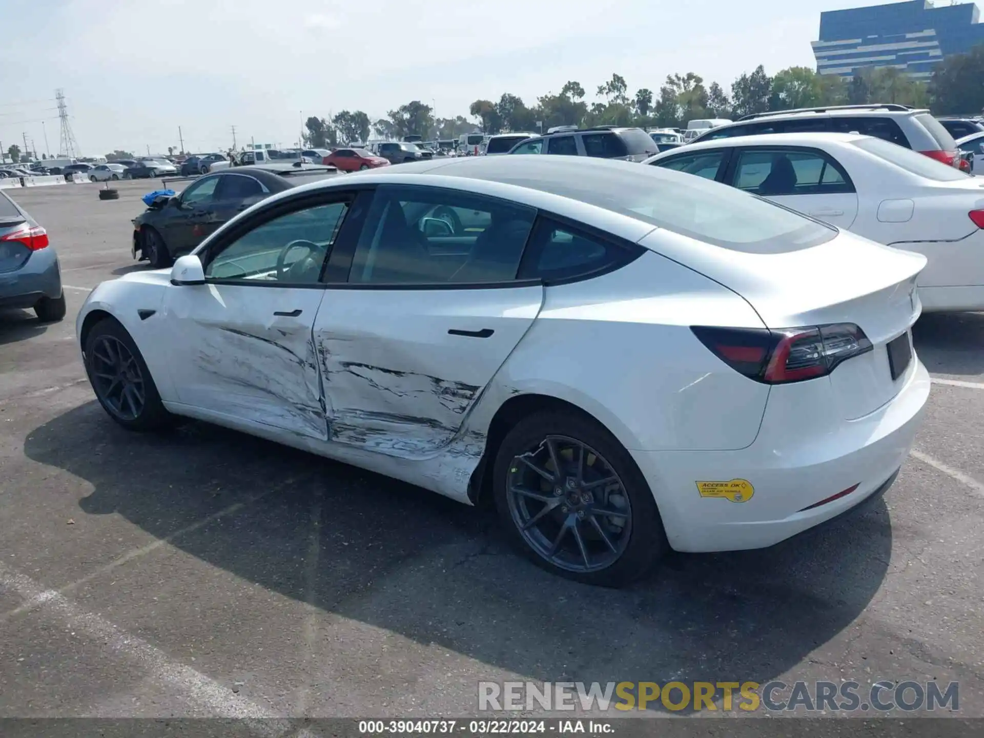 3 Photograph of a damaged car 5YJ3E1EB4NF271957 TESLA MODEL 3 2022