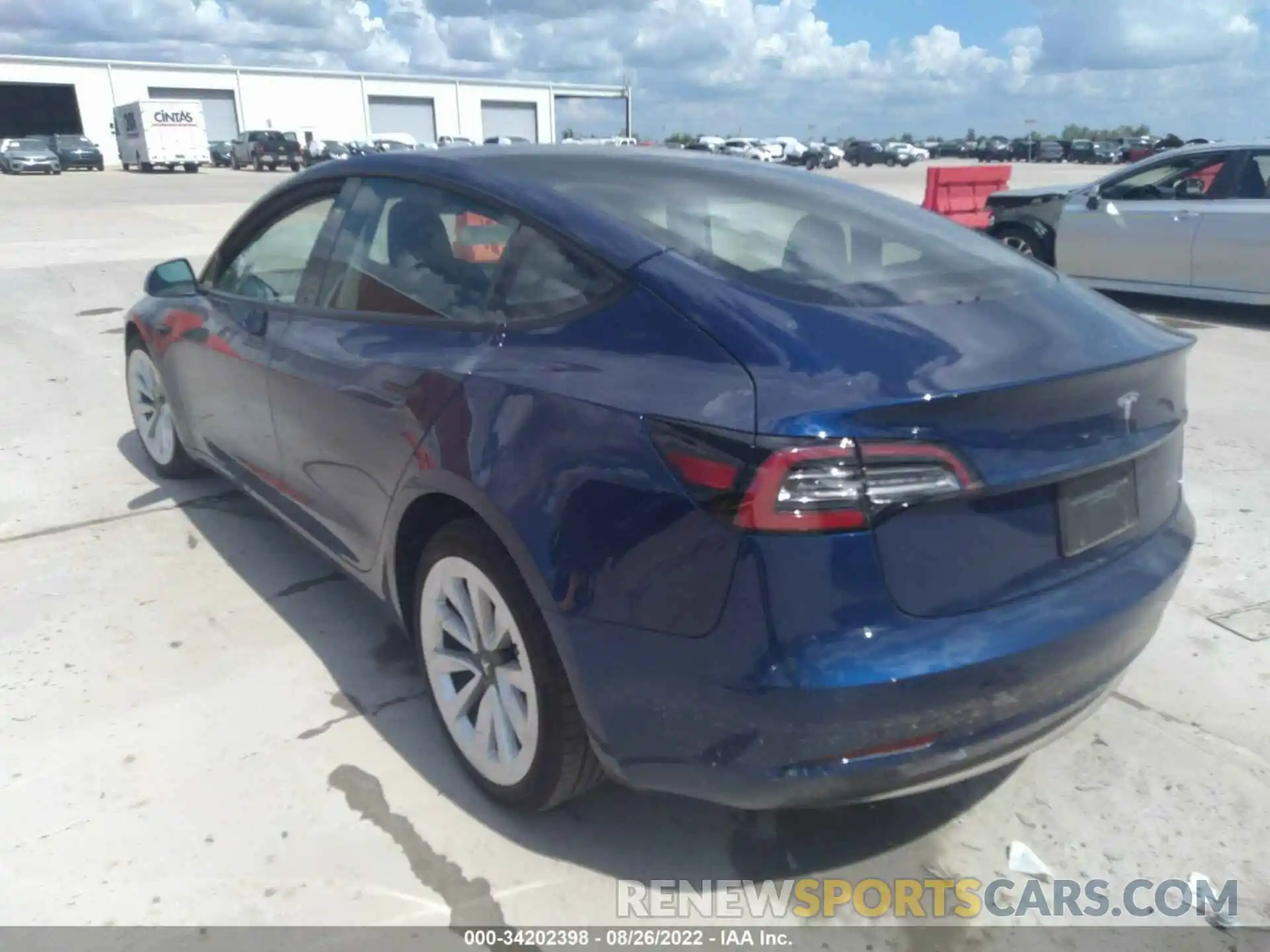 3 Photograph of a damaged car 5YJ3E1EB5NF111540 TESLA MODEL 3 2022