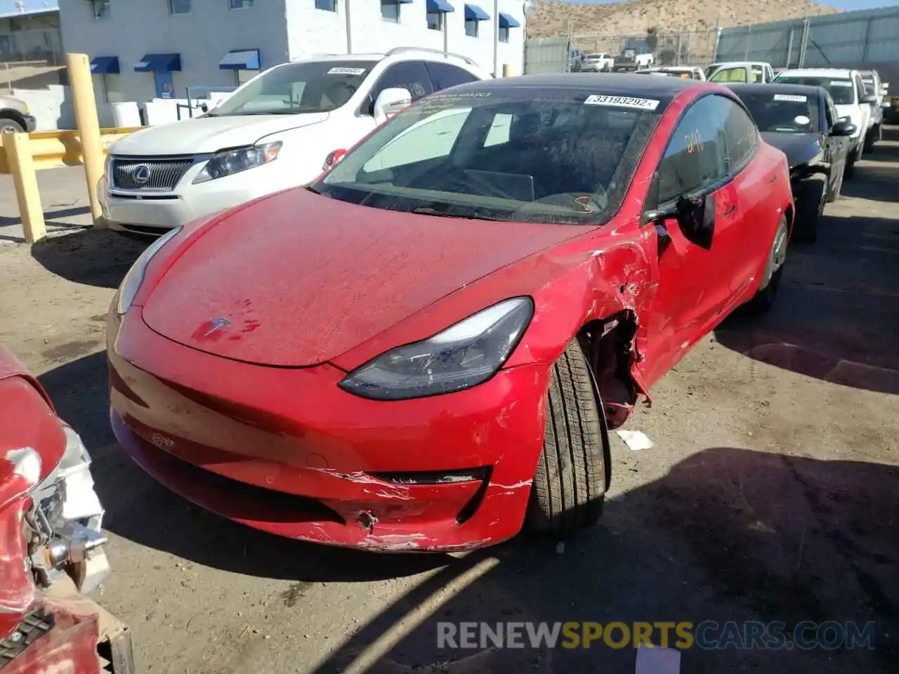 9 Photograph of a damaged car 5YJ3E1EB5NF120836 TESLA MODEL 3 2022